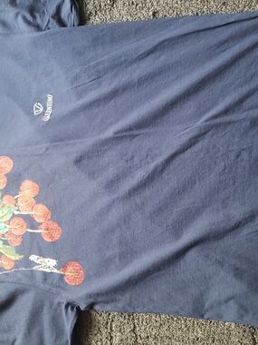 Giovanni Valentino Men's Blue Painting Graphic Cotton Knit T-Shirt Size 48